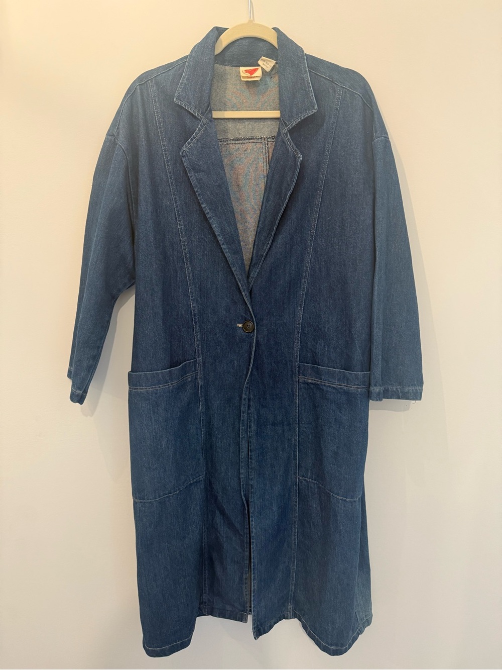 Vintage Candies Y2KDenim Longline Denim Jean Coat/Jacket - Size S, Made in USA